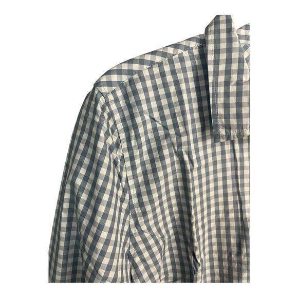 UNTUCKit Women's Button Up Crispo Gingham Print Long Sleeve Shirt in Blue 12 - Picture 5 of 9